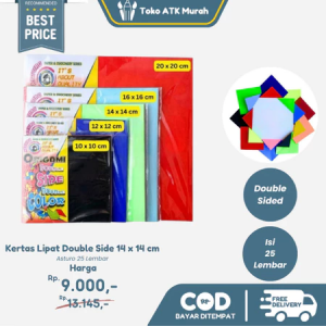 Kertas Lipat 2 Sisi Asturo 14x14 - Origami Double Side ( Isi 25 